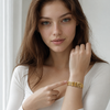girl is showing her yumeira bracelet