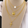 Isla Pearl Station Necklace – 18K Gold-Plated, Waterproof & Hypoallergenic