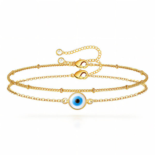 Sana Evil Eye Bracelet – 18K Gold-Plated, Waterproof & Hypoallergenic