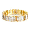 18K gold-plated baguette CZ ring waterproof hypoallergenic – Yumeira Jewelry UAE