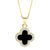 Black clover 18K gold-plated waterproof necklace with cubic zirconia – Yumeira Jewelry UAE