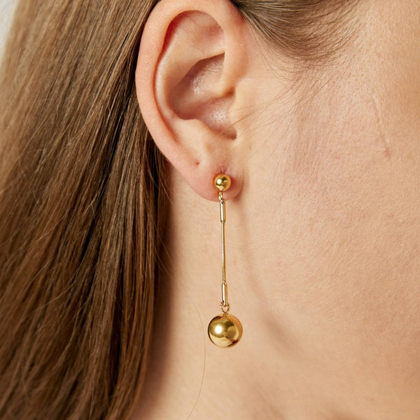 Golden Drop Luxe Earrings – 18K Gold Plated