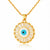 Nazar Evil Eye Pendant Necklace – 18K Gold-Plated Brass
