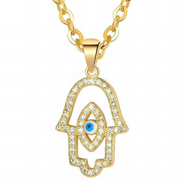 Mira Evil Eye Necklace – 18K Gold-Plated Brass