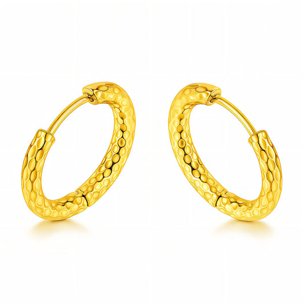 Aya Huggie Hoop Earrings – 18K Gold-Plated, Waterproof & Hypoallergenic
