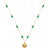 Green beaded 18K gold-plated waterproof stainless steel necklace – Yumeira Jewelry UAE