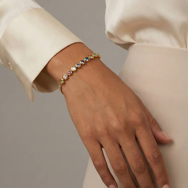 Elena Pave Chain Bracelet – 18K Gold-Plated, Waterproof & Hypoallergenic