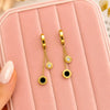 Nadia Drop Hoop Earrings – 18K Gold-Plated, Waterproof & Hypoallergenic