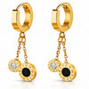 Nadia Drop Hoop Earrings – 18K Gold-Plated, Waterproof & Hypoallergenic
