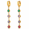 Bella Drop Hoop Earrings – 18K Gold-Plated, Waterproof & Hypoallergenic