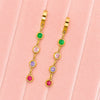 Bella Drop Hoop Earrings – 18K Gold-Plated, Waterproof & Hypoallergenic