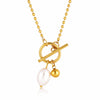 Leen Freshwater Pearl Necklace – 18K Gold-Plated, Waterproof & Hypoallergenic
