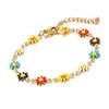 Hana Enamel Flowers Bracelet – 18K Gold-Plated, Waterproof & Hypoallergenic