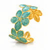 Elara Flower Meadow Cuff – 18K Gold-Plated, Waterproof & Hypoallergenic