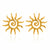 Farah Sunburst Stud Earrings – 18K Gold-Plated, Waterproof & Hypoallergenic