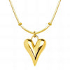 18K gold-plated double-heart pendant necklace – waterproof hypoallergenic women’s jewelry UAE