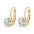 18K gold plated leverback solitaire CZ drop earrings – waterproof stainless steel jewelry UAE