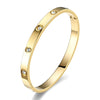 18K gold plated slim CZ bangle bracelet – waterproof stainless steel jewelry UAE