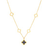 18K gold plated four-leaf clover charm necklace – waterproof stainless steel jewelry for women UAE