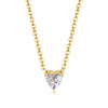 18K gold plated heart-shaped solitaire necklace – waterproof stainless steel jewelry for women UAE