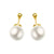 18K gold plated pearl drop stud earrings – waterproof stainless steel jewelry for women UAE