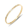 18K gold plated engraved slim bangle bracelet – waterproof stainless steel jewelry UAE