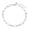 Minimal silver stainless steel link bracelet – waterproof and hypoallergenic UAE