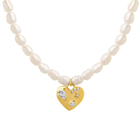 18K gold plated  Heart necklace, Intensity