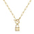 18K Gold Plated Stainless Steel Lock Necklace