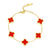 18K Gold Plated Stainless Steel Four-Leaf Clover Bracelet