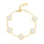 18K Gold Plated Stainless Steel Four-Leaf Clover Bracelet