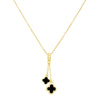 18K Gold Plated Stainless Steel Four-Leaf Clover Necklace