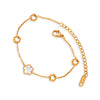 18K Gold Plated Stainless Steel Four-Leaf Clover Bracelet