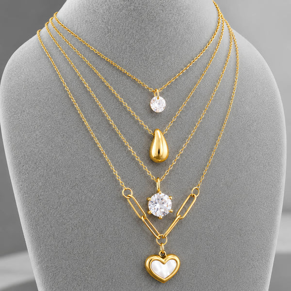 Zoya Solitaire Necklace – 18K Gold-Plated, Waterproof & Hypoallergenic