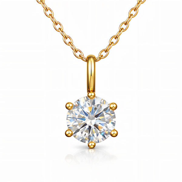 Zoya Solitaire Necklace – 18K Gold-Plated, Waterproof & Hypoallergenic