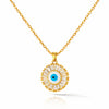 Nazar Evil Eye Pendant Necklace – 18K Gold-Plated Brass