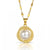 Rania Crystal Pendant Necklace – 18K Gold-Plated Brass