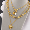 Leen Freshwater Pearl Necklace – 18K Gold-Plated, Waterproof & Hypoallergenic