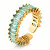 Sara Crystal Adjustable Ring – 18K Gold-Plated, Waterproof & Hypoallergenic