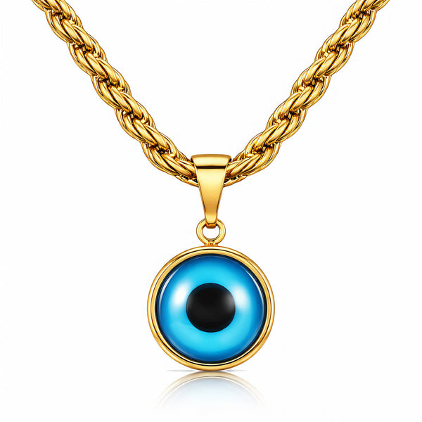 Yola Evil Eye Necklace – 18K Gold-Plated, Waterproof & Hypoallergenic