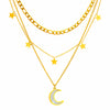 Noor Crescent & Star Necklace – 18K Gold-Plated, Waterproof & Hypoallergenic