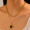 Selene Sun Pendant Necklace – 18K Gold-Plated, Waterproof & Hypoallergenic