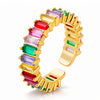 Dalia Crystal Adjustable Ring – 18K Gold-Plated Brass