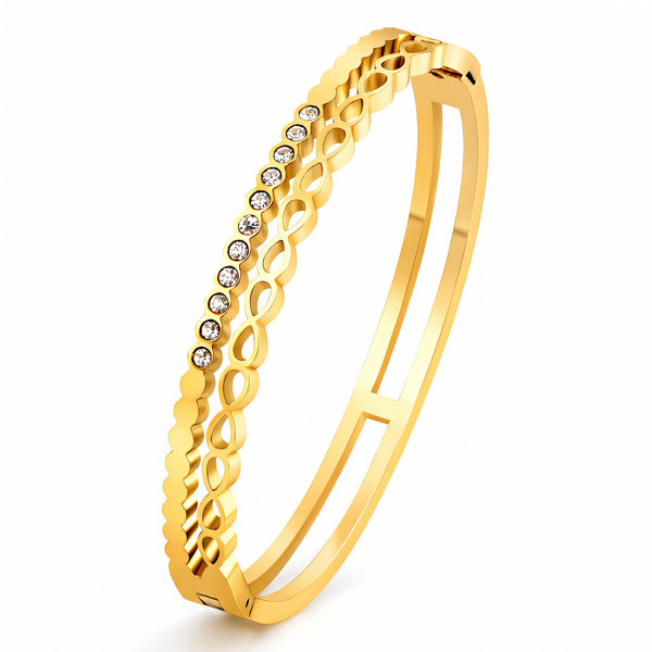 Iris Pave Bangle – 18K Gold-Plated, Waterproof & Hypoallergenic