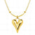 18K gold-plated double-heart pendant necklace – waterproof hypoallergenic women’s jewelry UAE
