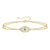 18K gold plated evil eye double-chain bracelet with cubic zirconia – waterproof stainless steel jewelry UAE