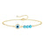 18K gold plated evil eye bracelet with blue beads – waterproof stainless steel jewelry UAE