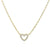 18K gold-plated open-heart pendant necklace – waterproof hypoallergenic jewelry UAE