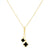 18K gold plated black clover drop pendant necklace – waterproof stainless steel jewelry for women UAE