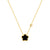 18K gold plated black flower necklace – waterproof stainless steel jewelry for women UAE